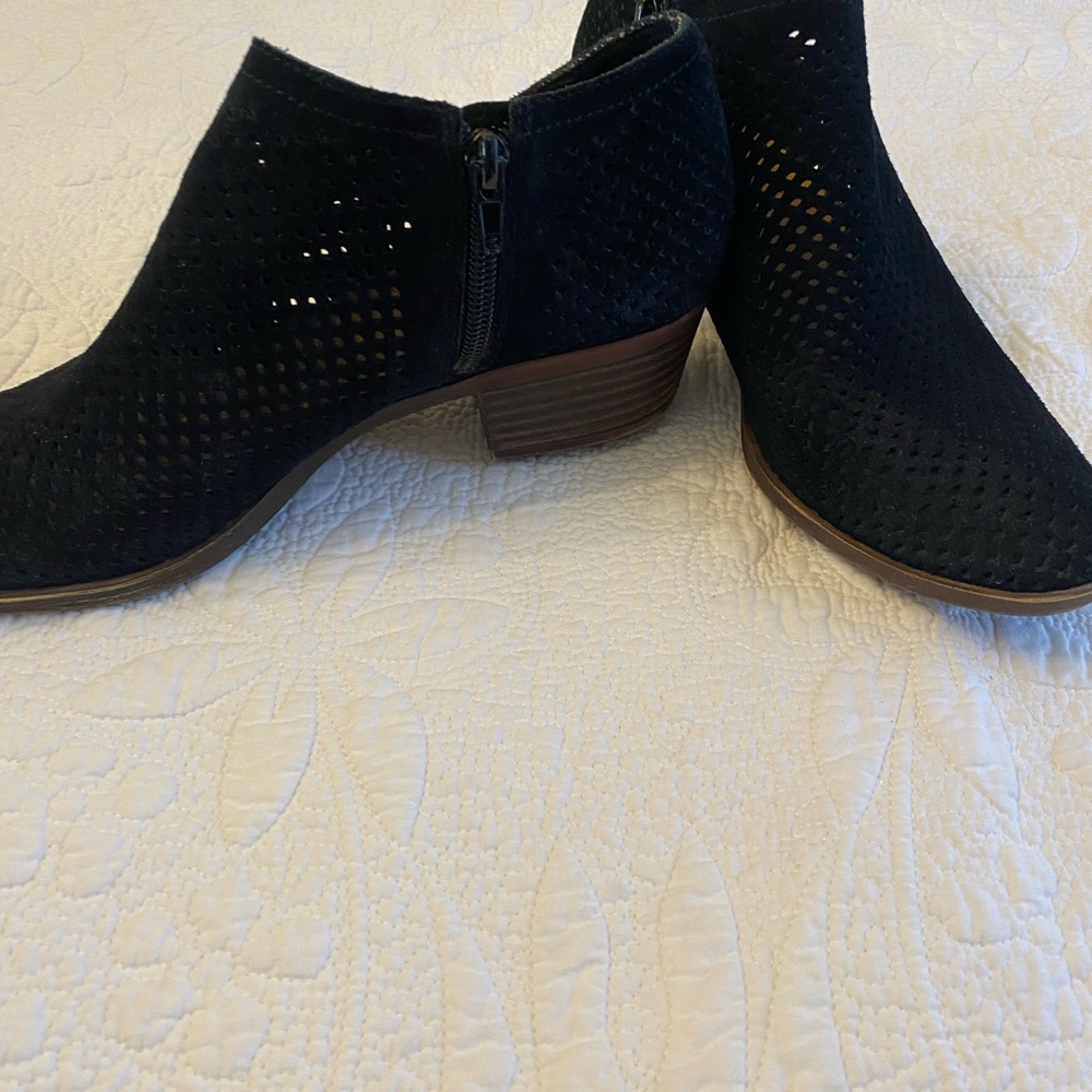 Lucky Brand black perforated bootie